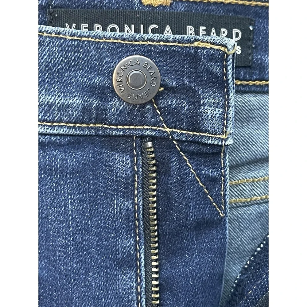 VERONICA BEARD Carolyn 10" Baby Boot Dark Vintage Patch Pocket Kick Flare Jean27 - Picture 6 of 14